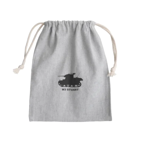 M3軽戦車スチュアート（黒） Mini Drawstring Bag