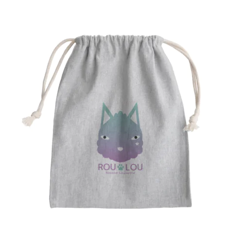 オオカミのROU LOU グラデーションB Mini Drawstring Bag