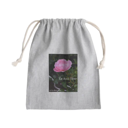 La Rose Fleur (Natural) Mini Drawstring Bag