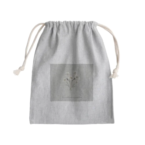 baby gray mint green Mini Drawstring Bag