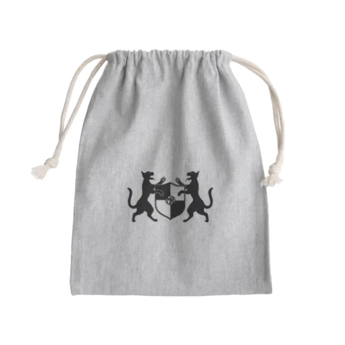 吼える猫の紋章布かばん・明色向け Mini Drawstring Bag