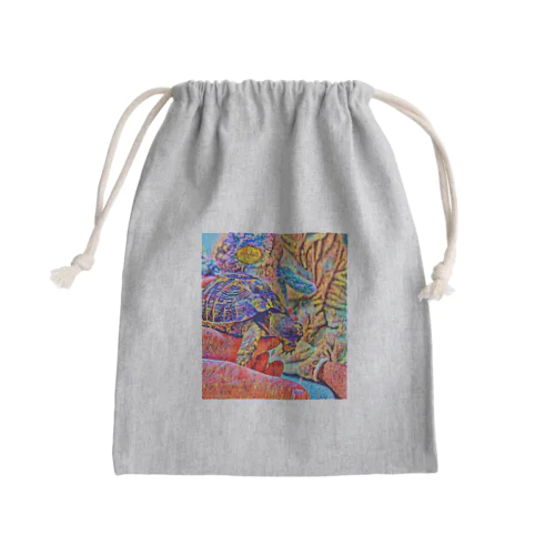 手乗りカメオくん Mini Drawstring Bag