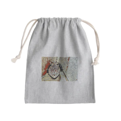 アオジタトカゲ、隙間を行く Mini Drawstring Bag