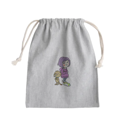 きゃっと＆がぁる Mini Drawstring Bag