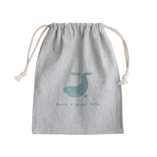 クジラロゴ Mini Drawstring Bag