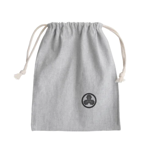 丸に三つ柏 Mini Drawstring Bag