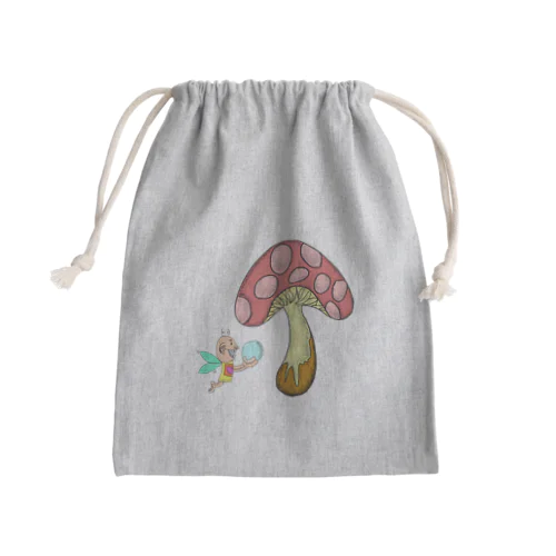 キノコ・ラッキー君 Mini Drawstring Bag