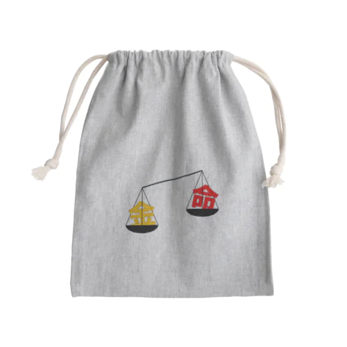 金は命より重い Mini Drawstring Bag