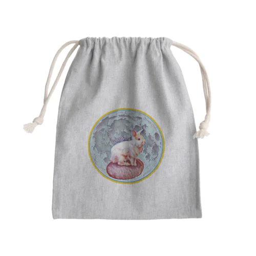 モヤオ満月に行く〜座禅座布団に乗って〜 Mini Drawstring Bag