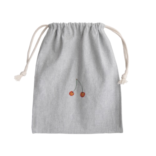 サクランボ(プチ) Mini Drawstring Bag