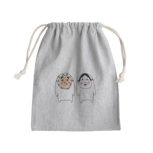 ひょっとこ おかめフレンズ Mini Drawstring Bag