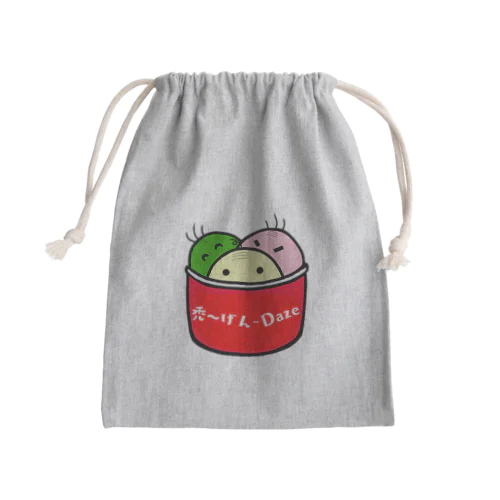 禿〜げんダッツ Mini Drawstring Bag