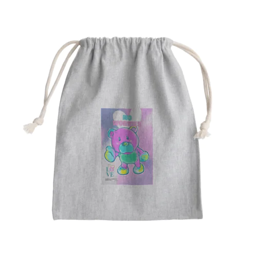 だいじょうぶ。くま。カラー。 Mini Drawstring Bag