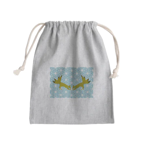 投扇興天狐-桔梗麻の葉- Mini Drawstring Bag