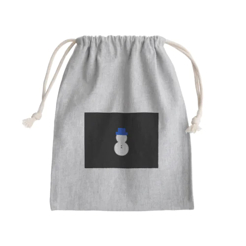 ●と■のゆきだるま  Mini Drawstring Bag