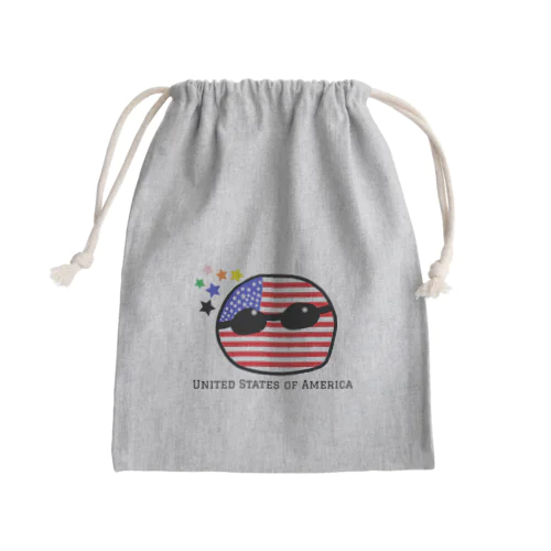 あめりか（United States of America） Mini Drawstring Bag