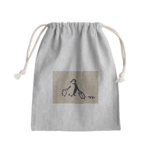 TABISURU PENGUIN Mini Drawstring Bag