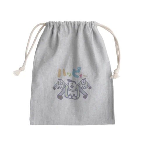 ハッピィー Mini Drawstring Bag
