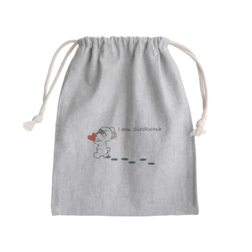 I am Sirokuma Mini Drawstring Bag