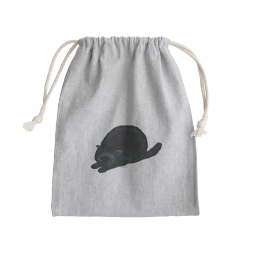 黒ねこ Mini Drawstring Bag