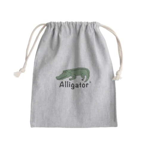 顎の力が弱めのアリゲーター。 Mini Drawstring Bag