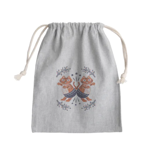 おしりとおしりがごっちんこ Mini Drawstring Bag