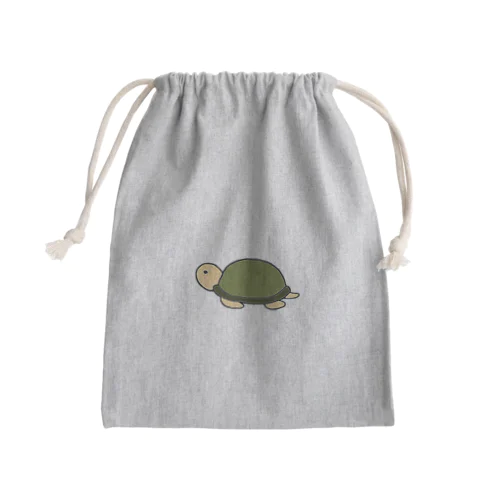 のんびりかめさん Mini Drawstring Bag