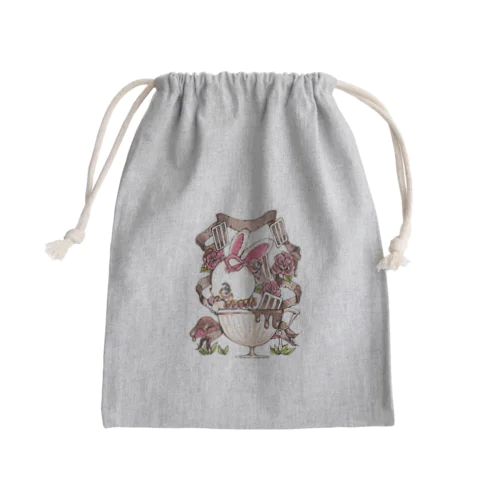 不思議の国のアリス×チョコレート／時計ウサギ／Ateliecinnamon Mini Drawstring Bag