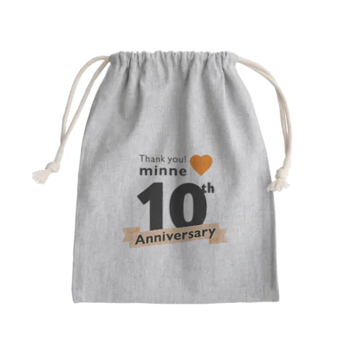 minne 10周年記念グッズ Mini Drawstring Bag