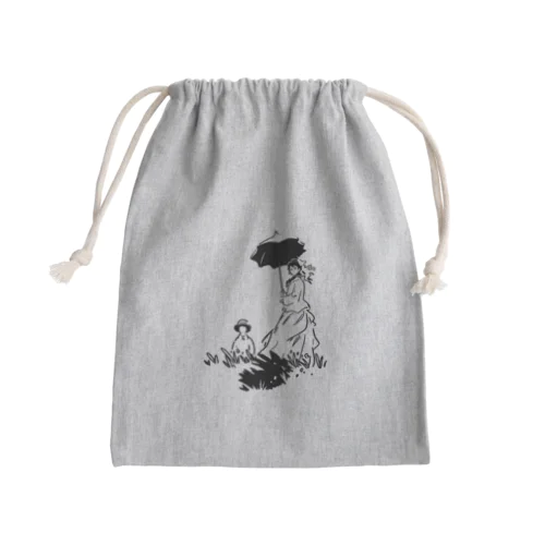 クロード・モネ「日傘をさす女」 Mini Drawstring Bag