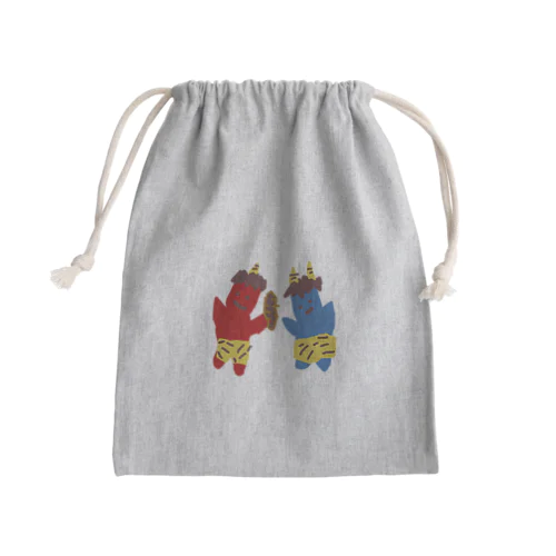 あかおにとあおおに Mini Drawstring Bag