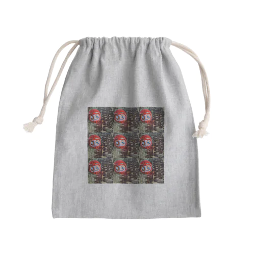 ころばん　だるま Mini Drawstring Bag