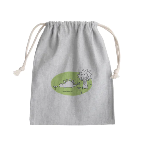 恐竜のお食事(楕円形Ｖｅｒ．) Mini Drawstring Bag