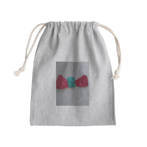 キラキラ立体リボン Mini Drawstring Bag