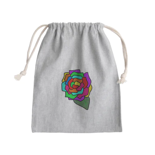 れいんぼーろーず Mini Drawstring Bag