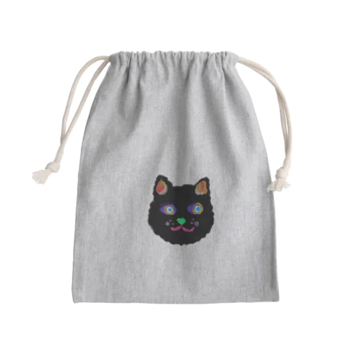 黒猫たまりさん Mini Drawstring Bag