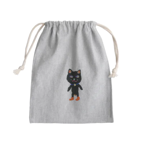 長靴を履いた黒猫たまりさん Mini Drawstring Bag