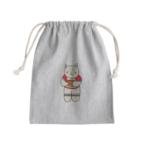 ラグビーねこ Mini Drawstring Bag