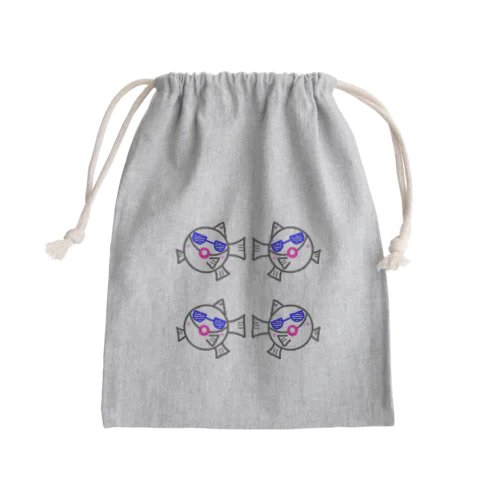 まちゃ(ふぐ) Mini Drawstring Bag