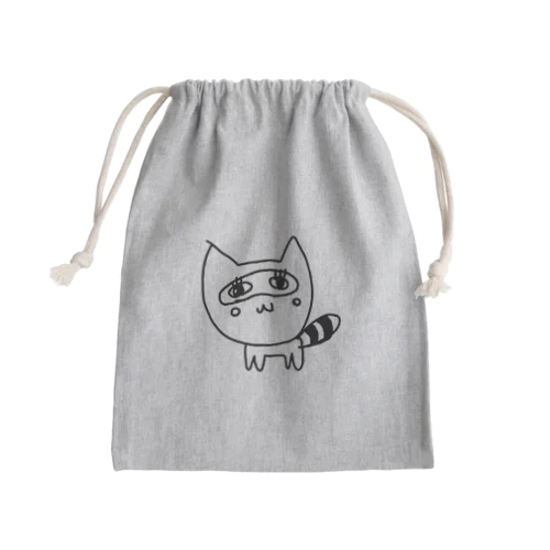 たぬきぱんつ Mini Drawstring Bag