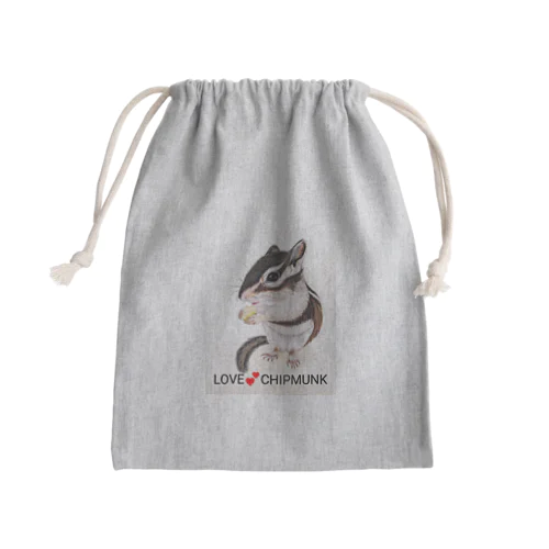 シマリス女子　LOVE💕CHIPMUNK Mini Drawstring Bag