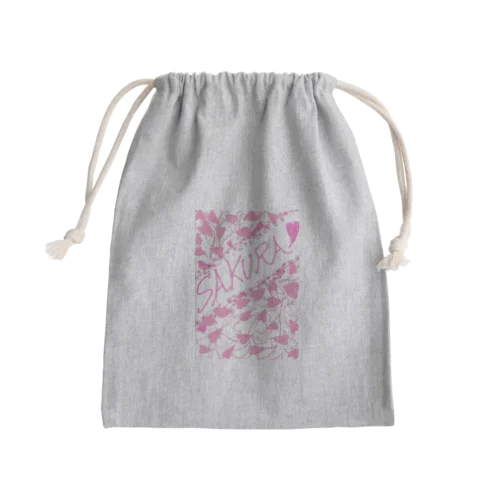 SAKURA Mini Drawstring Bag