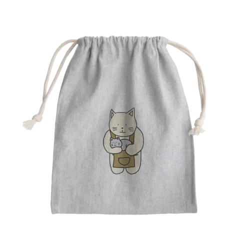 猫カフェねこ Mini Drawstring Bag