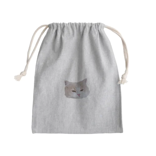 お昼寝ネコチャン_顔だけ_うとうとバージョン Mini Drawstring Bag