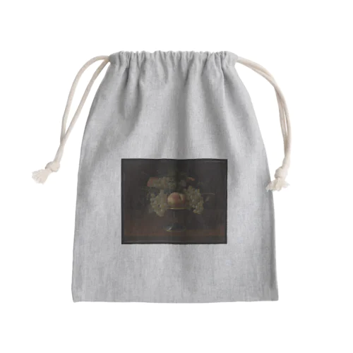 パンフィロヌボローネ　/　ブドウと桃の静物　Still Life of Grapes and Peaches Mini Drawstring Bag