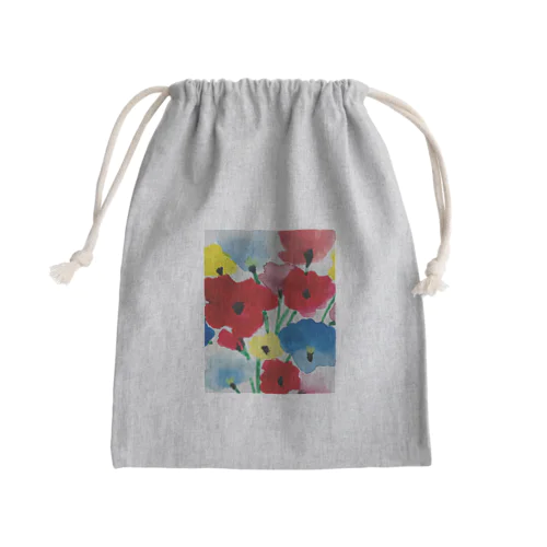 flower Mini Drawstring Bag