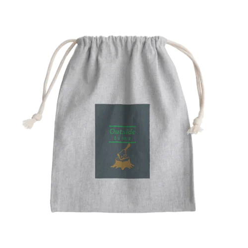 Outside time Mini Drawstring Bag