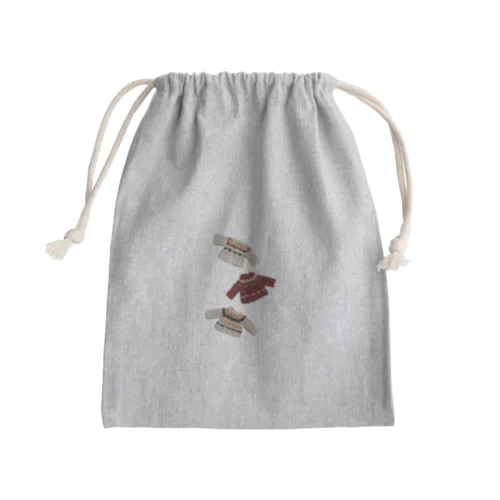 ミニチュアニットA Mini Drawstring Bag