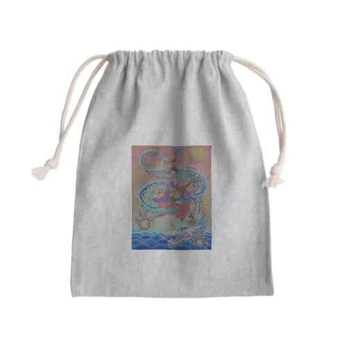 弁財天と虹龍 Mini Drawstring Bag