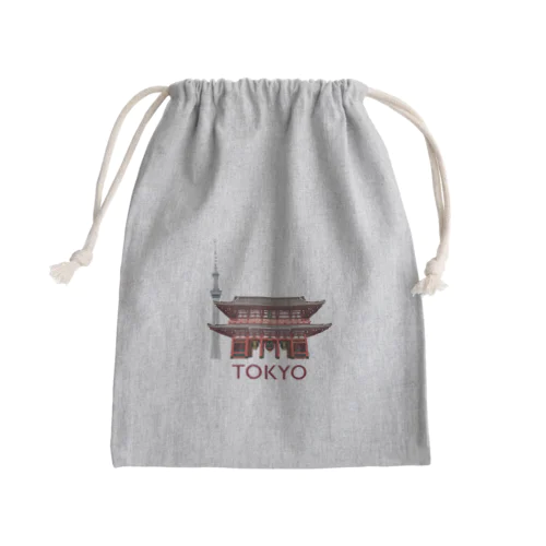 東京 浅草 Mini Drawstring Bag